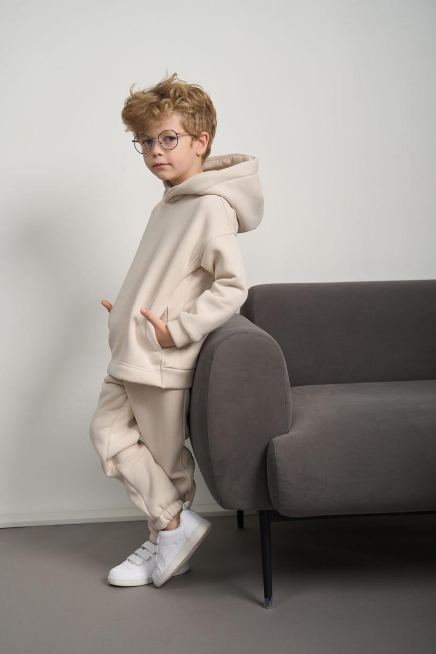 Теплий базовий дитячий костюм худі+джогери Таш - фото 7 - id-p2091774494