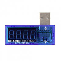 USB тестер Charger Doctor Blue вольтметр, амперметр