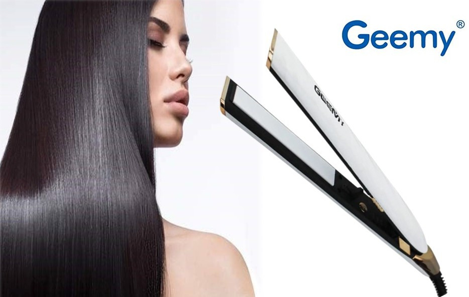 Плойка випрямляч для волосся Geemy GM-490 White