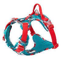 Шлея для собак Truelove Tropical, регульована світловідбиваюча нейлонова шлейка, Блакитний XS