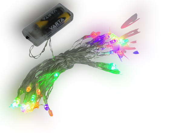 Гірлянда на батарейках 30 LED Multicolor