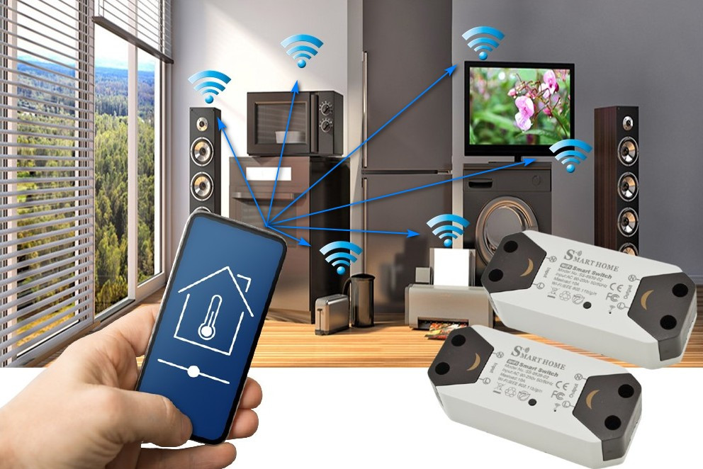 2 шт в комплекті Wi-Fi реле Smart Home SS 8839-02 безпроводной виключатель