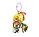 Підвіска м'яка Мавпочка, розтяжка, вібрація, шарудилка, брязкальце, розмір 16 см, фото 5