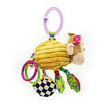 Підвіска м'яка Мавпочка, розтяжка, вібрація, шарудилка, брязкальце, розмір 16 см, фото 3