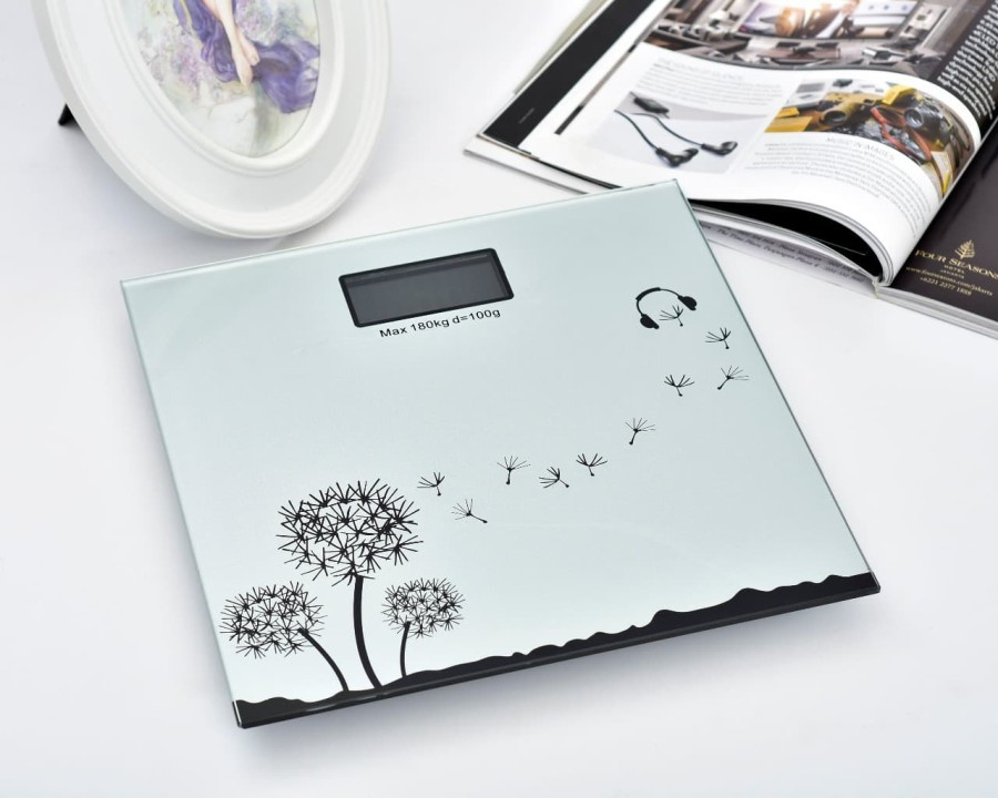 Електронні ваги з термометром до 180 кг Domotec MS-1604 Dandelion