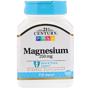 Магній 21st Century Magnesium, 250 mg, 110 Tablets