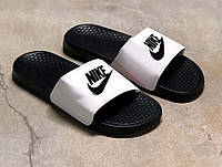 Nike Benassi Black logo black white