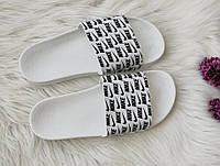 Nike Slides Small Logo White