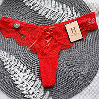 Женские красные кружевные стринги Heat Underwear 110005 Без подарункової упаковки, L