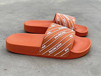 Balenciaga Slides Small Logo Orange