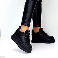 Черные женские кроссовки сникерсы на танкетке, весенние черные женские сникерсы кроссовки