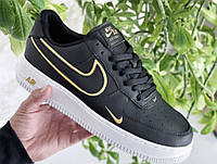 Nike Air Force 1 Mini Swoosh Black White Gold