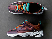 Nike M2K Tekno "Mahogany Mink" Brown Blue White Orange