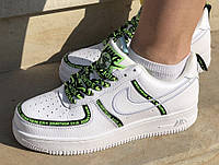 Nike Air Force 1 Worldwide White Green Laces