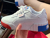 Puma basket white red and blue