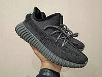 Adidas Yeezy Boost Black Рефлективная полоса и шнурки