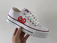 Converse Comme Des Garçons Play White Low