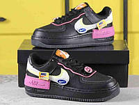 Nike Air Force 1 Shadow Removable Patches Black/Pink