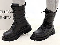Bottega Veneta The Bounce boots black Тонкий мех