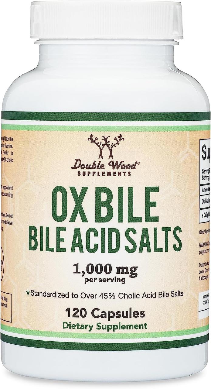 Double Wood Ox Bile Acid Salts / Бича жовч 1000 мг 120 капсул