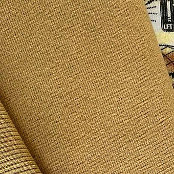 Довяз кашкорсе стрейч трикотажне полотно преміум бежевий від 20 см к 3х нитке