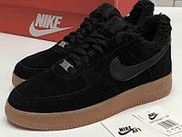 Nike Air Force 1 Black Fur