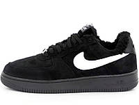 Nike Air Force 1 Black Fur