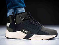 Nike Huarache x ACRONYM City MID Leather "Haki Black"  Термо