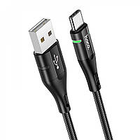 Кабель USB C 2.4A (1.2m) Hoco U93 Black