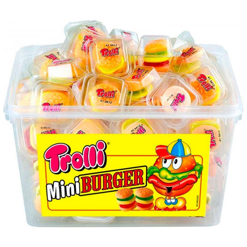Цукерки Trolli Box Mini Burger 60 шт.