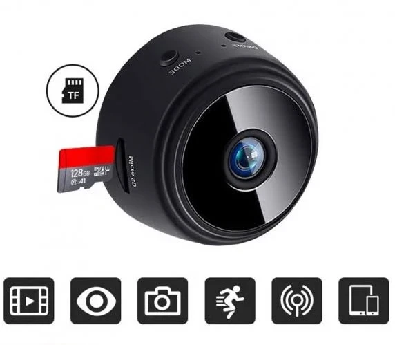 Міні камера бездротова IP A9 з WiFi і датчиком руху FullHD 1080, екшн мініатюрна відеокамера USB, фото 1