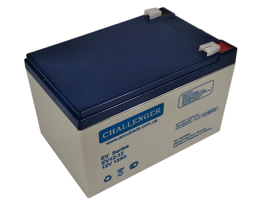 Тягова акумуляторна батарея Challenger EVG-12-12 Gel, 12 V 12 Ah, під клему F2, (151 х 98 х 100 ), Q1, фото 1