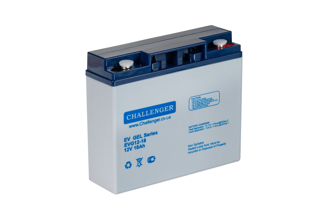 Тягова акумуляторна батарея Challenger EVG-12-18 Gel, 12 V 18 Ah, під клему F13(M5), (181 х 77 х 167), Q1, фото 1
