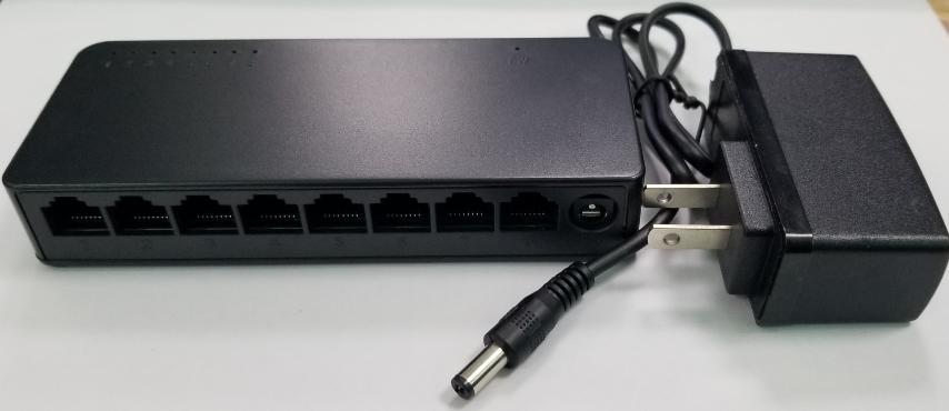 Комутатор JY 1008S 8 портів Ethernet 10/100 Мбіт/сек. DC 5 . Блок живлення 5 V у комплекті, фото 1