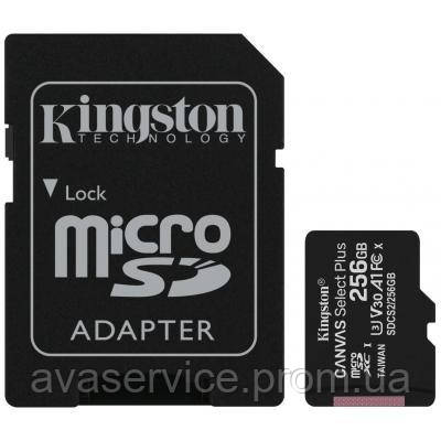 Карта пам'яті Kingston 256GB microSD class 10 A1 Canvas Select Plus (SDCS2/256GB)