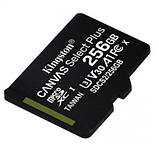 Карта пам'яті Kingston 256GB microSDXC class 10 UHS-I Canvas Select Plus (SDCS2/256GBSP), фото 2
