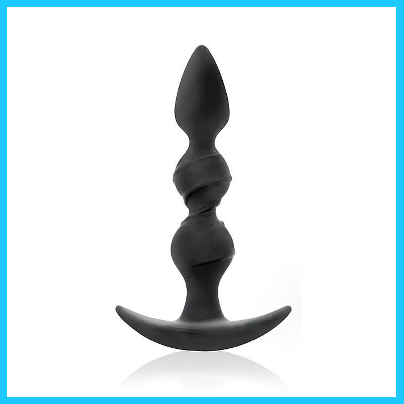 Анальна втулка силіконова 16 см у формі ялинки, корок анальний чорний секс іграшка для жінок і чоловіків