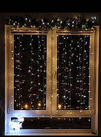 Новогодняя гирлянда ЗАНАВЕС на окно 1.5х1.2м - есть разные види гирлянд.