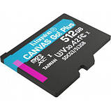 Карта пам'яті Kingston 512GB microSDXC class 10 UHS-I/U3 Canvas Go Plus (SDCG3/512GBSP), фото 4