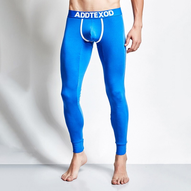 Тепла термобілизна підштаники Addtexod бавовняні синього кольору, фото 1