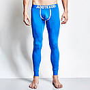 Тепла термобілизна підштаники Addtexod бавовняні синього кольору, фото 3