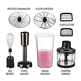 Ручний багатофункціональний блендер Camry CR 4623 - мульти блендер 1600 Вт з подрібнювачем, фото 9