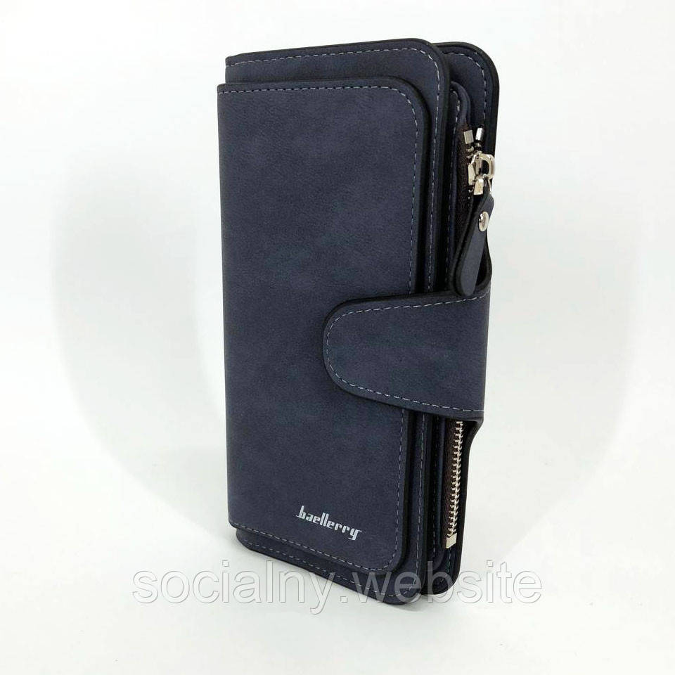 Жіночий гаманець портмоне клатч Baellerry Forever N2345, Компактний гаманець дівчинці. Колір: синій