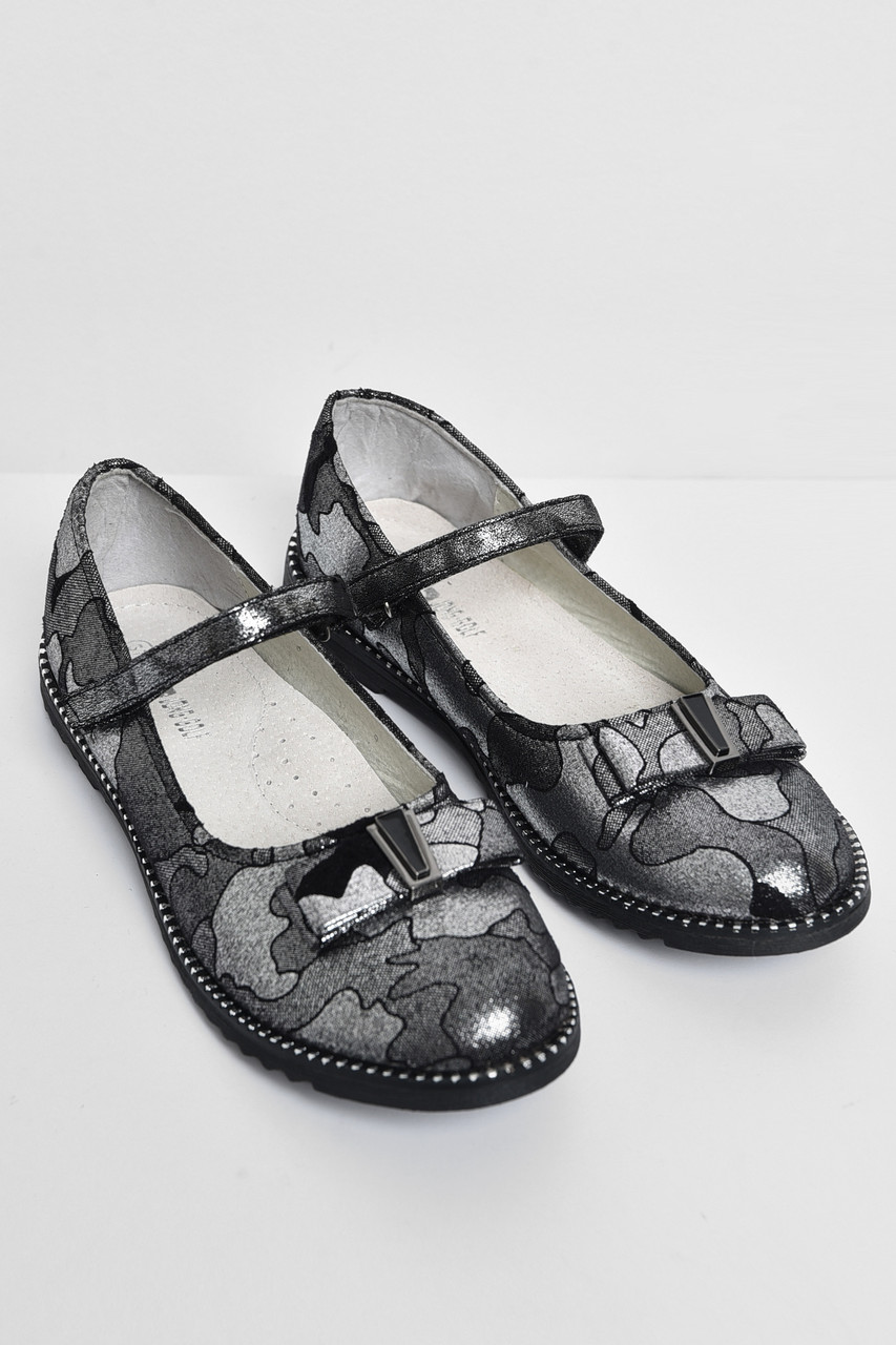Туфлі підліткові для дівчинки сірого кольору 37 172343S