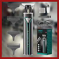 Хорошая электрическая машинка для стрижки волос VGR V-009 нержавеющий, электротриммер для волос бороды и тела