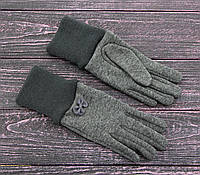 Перчатки детские зимние M&JJ на флисовой подкладке Размер M темно-серый 0123-2