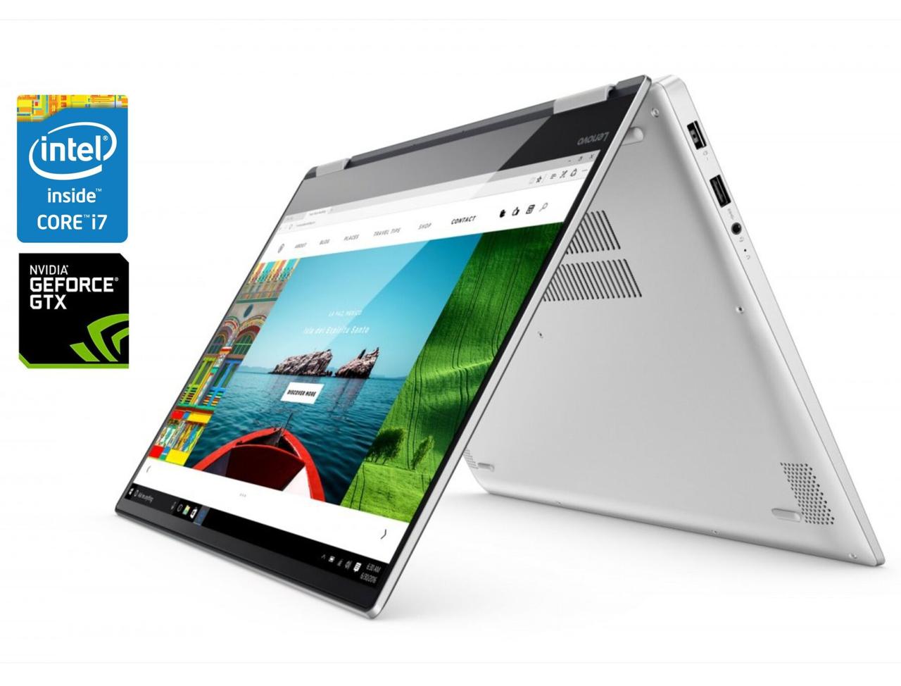 Ігровий ноутбук-трансформер Б-клас Lenovo Yoga 720-15IKB / 15.6" (3840x2160) IPS Touch / Intel Core i7-7700HQ (4 (8) ядра по 2.8 -