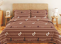Комплект постельного белья ТЕП "Soft dreams" Line Brown, 70x70 евро Baumar - Я Люблю Это