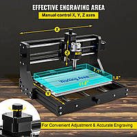 VEVOR CNC 3018 Diy Engraving Machine Pro 300 x 180 x 45 мм Гравировальный станок 3 оси Мини лазерный гравер с