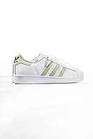 Кроссовки Adidas Superstar White/Green 36 39